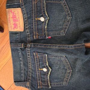 Levi's Dark Blue Slouch Jeans- 504s Sz 3 M- NEVER WORN. Naturally Distressed.